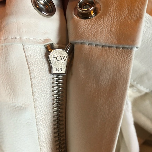 SPRWMN Trouser Pants White Leather Lamb Skin Crop - Picture 11 of 15